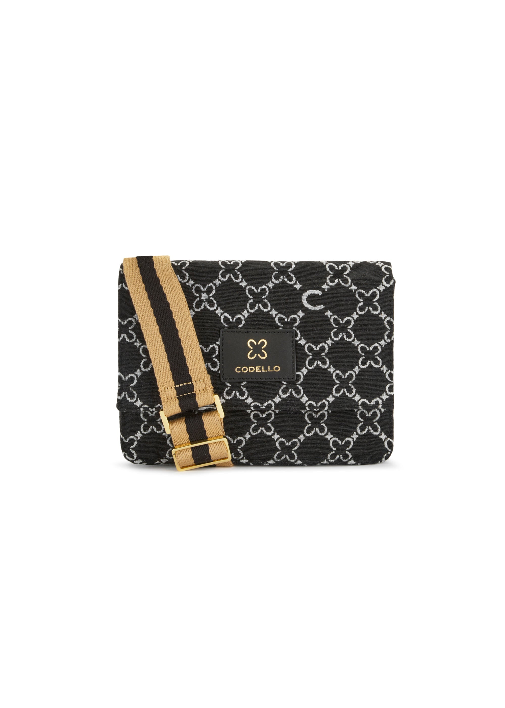 Umhängetasche aus robustem Jacquard-Gewebe mit Monogramm-Muster