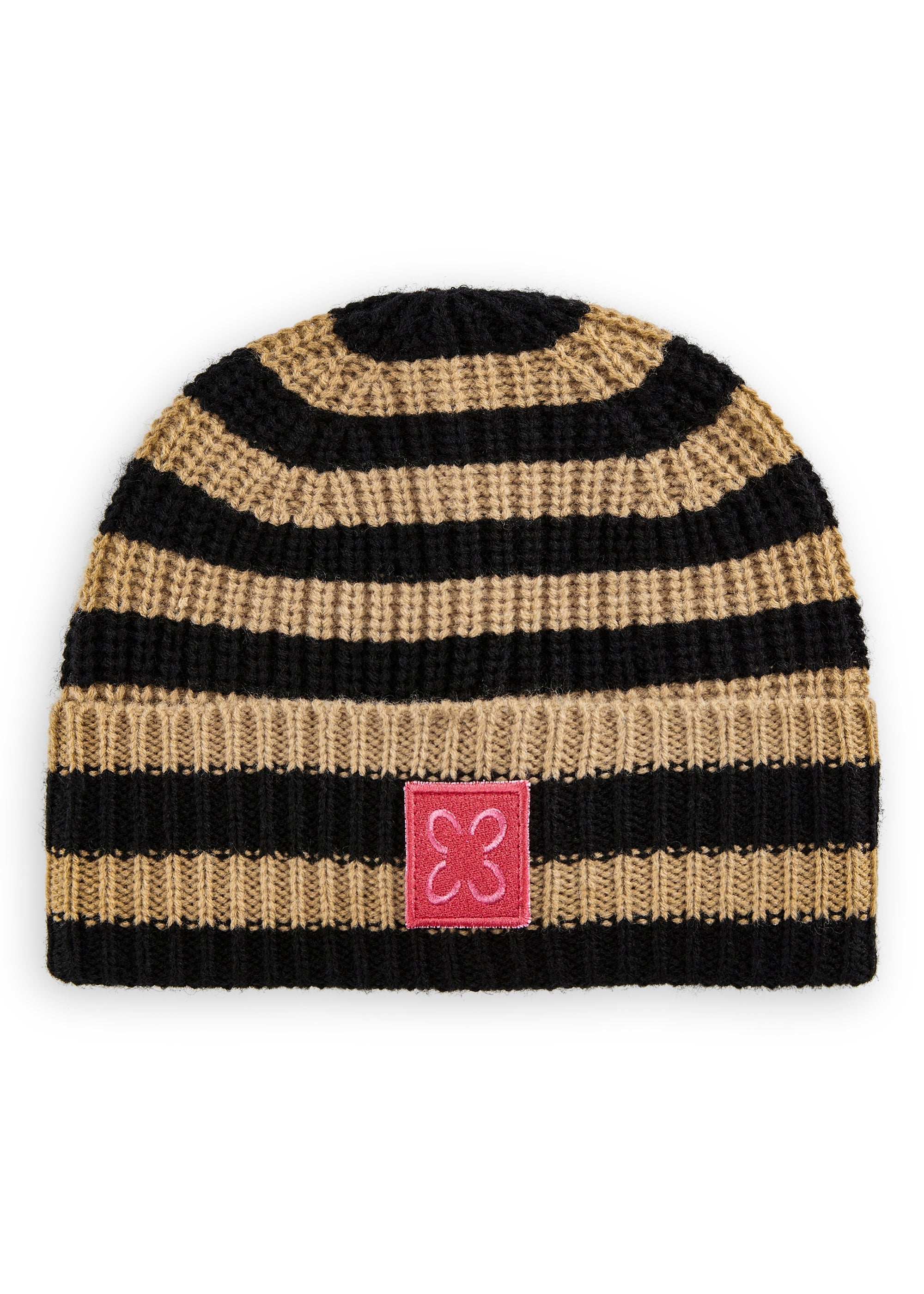 Gestrickte Mütze aus weicher Wollmischung mit klassischen Streifen