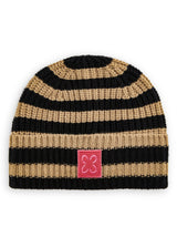 Gestrickte Mütze aus weicher Wollmischung mit klassischen Streifen