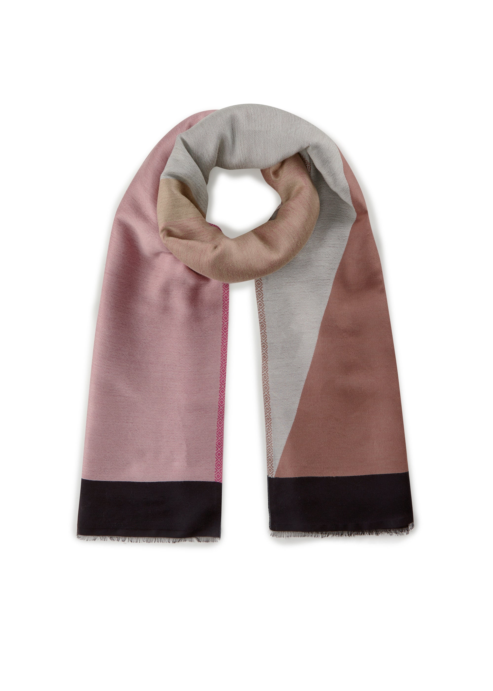 Edler Jacquard-Schal aus Baumwolle und Cupro
