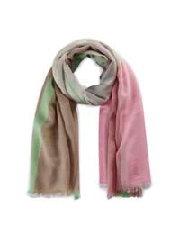 Edler Jacquard-Schal im Colour Blocking Design