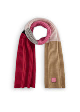 Gestrickter Schal in weicher Wollmischung mit bunten Streifen