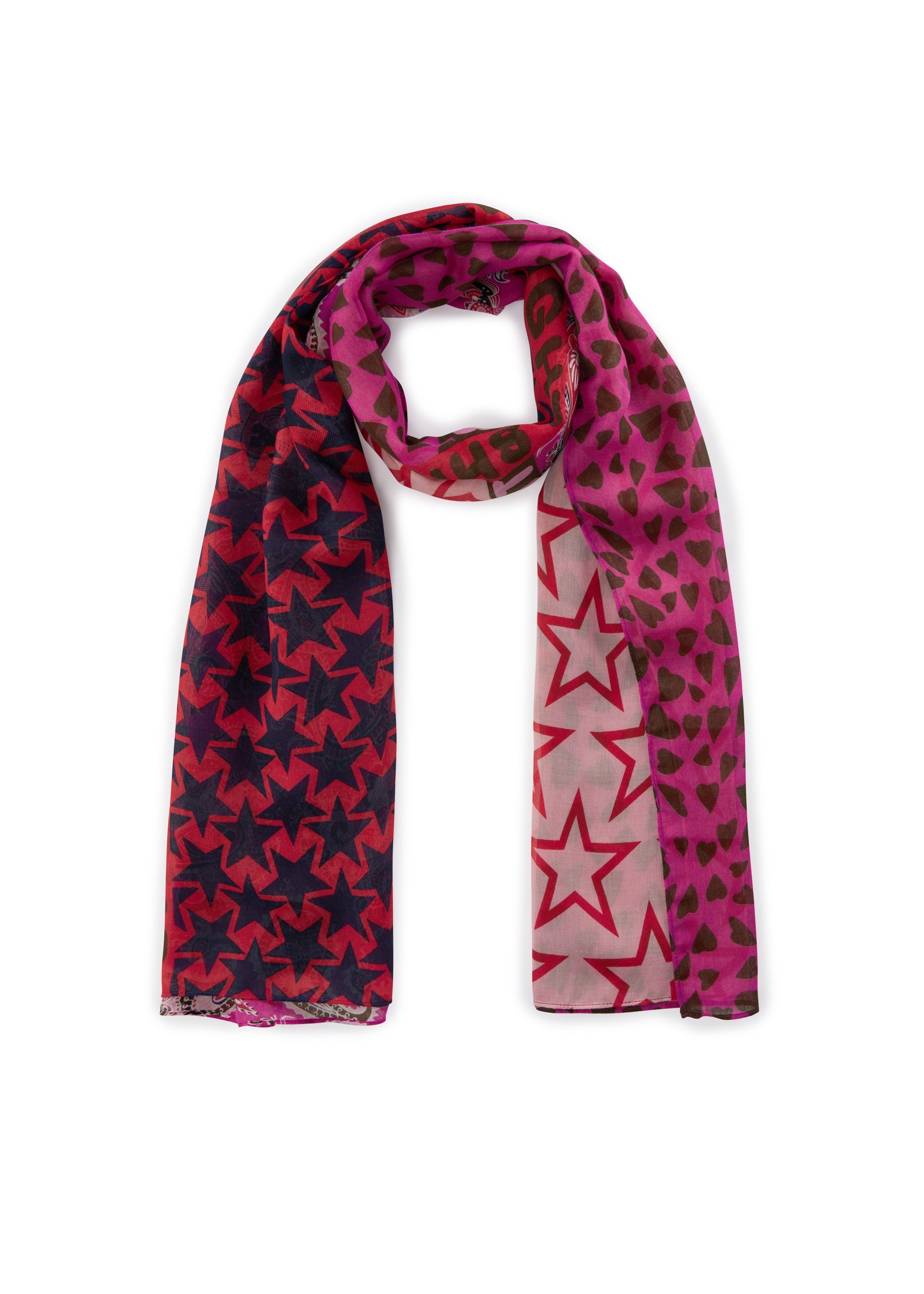 Softer Schal aus recyceltem Polyester im Pattern-Mix