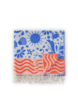 Strandtuch aus reiner Baumwolle mit Beach-Print