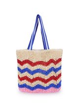 Gehäkelter Shopper aus Papier mit Zickzack-Muster