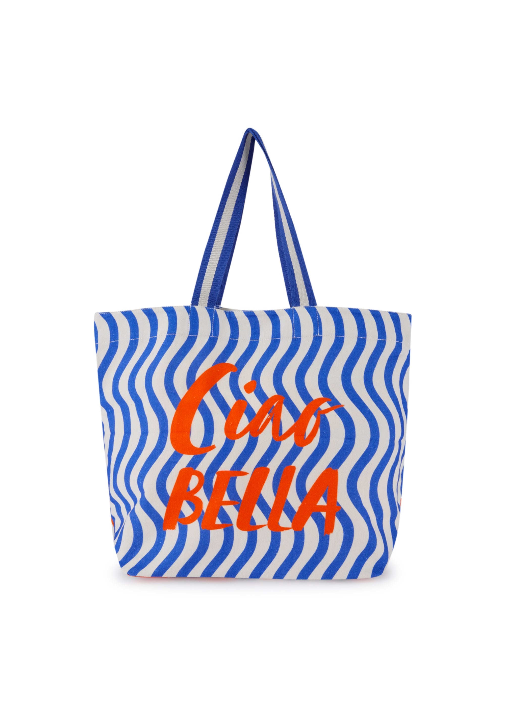 Shopper aus Canvas mit „Ciao Bella“