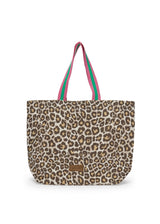 Shopper aus robustem Jacquard-Gewebe mit Leo-Muster