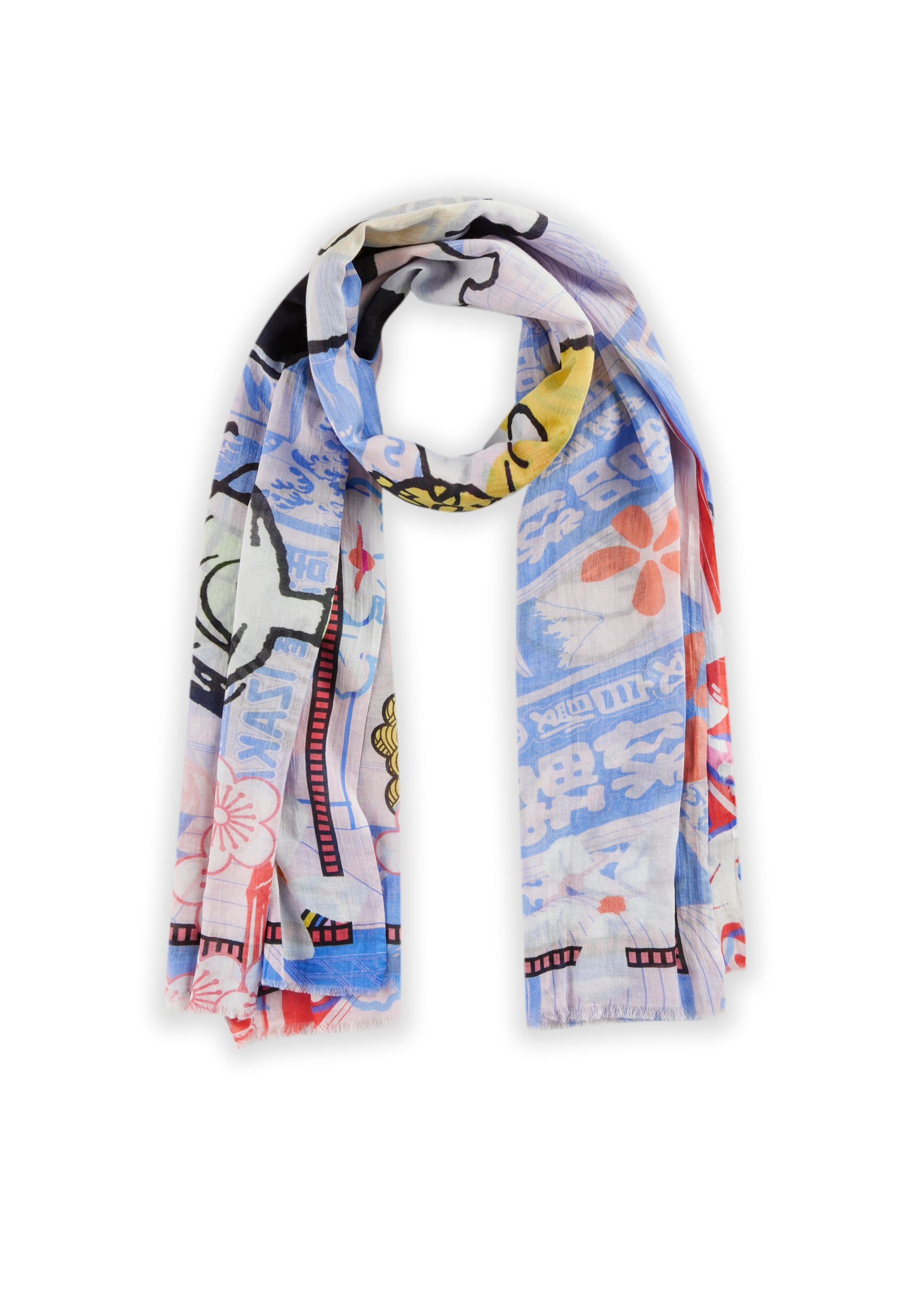 Peanuts™ Tuch aus Organic Cotton mit Sushi-Ornamenten