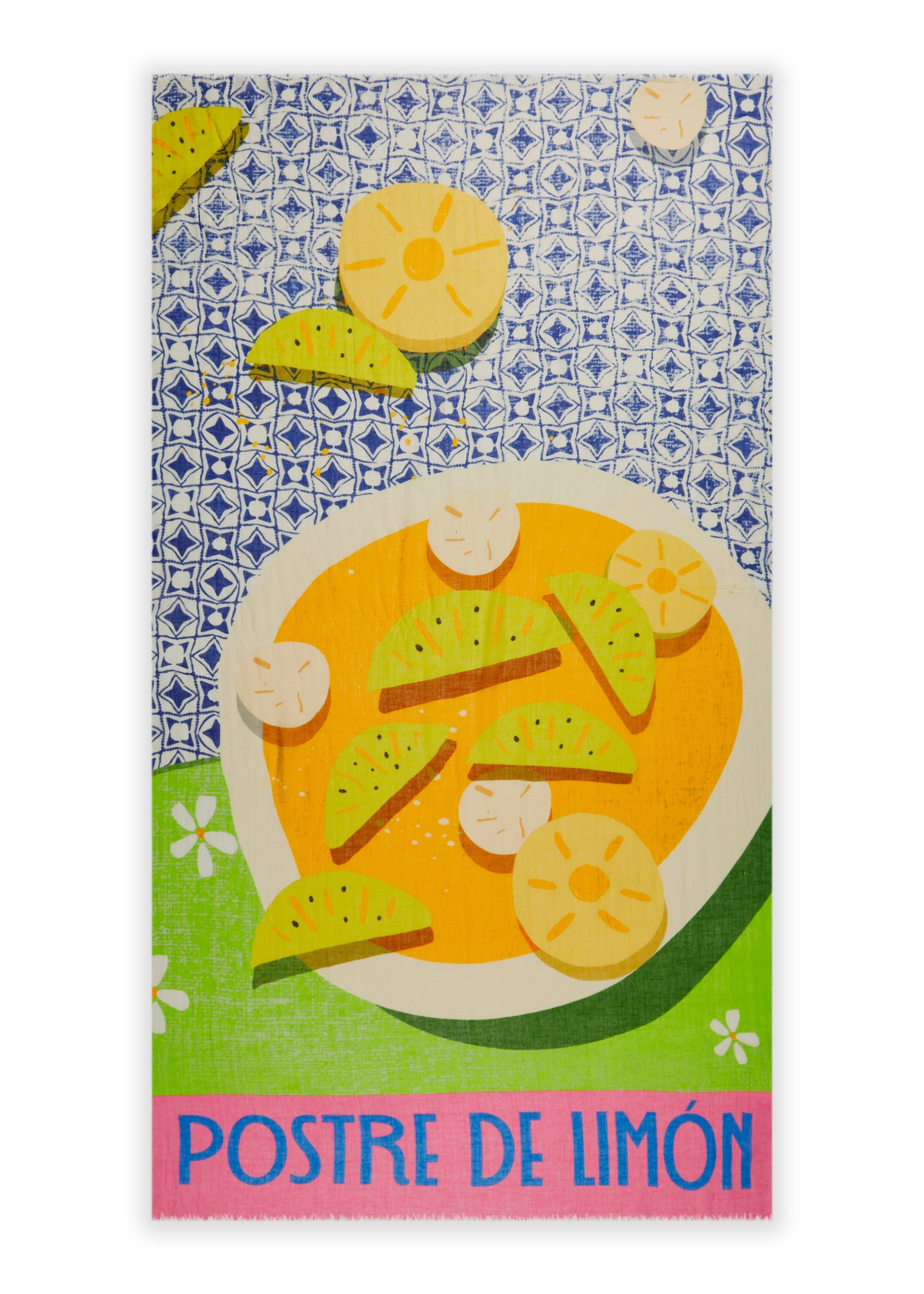 Schal aus softem Baumwoll-Mix mit Food-Print