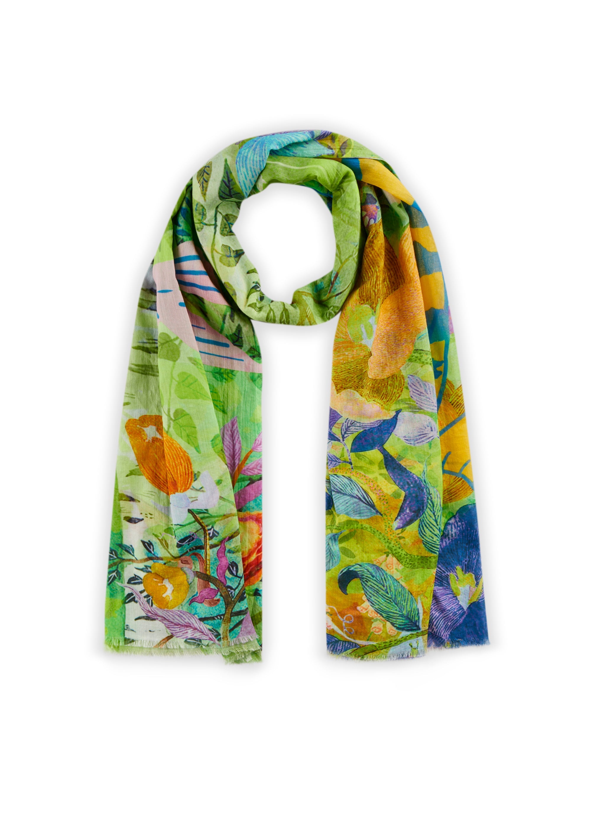 Leichter Schal aus Organic Cotton mit XL-Cat