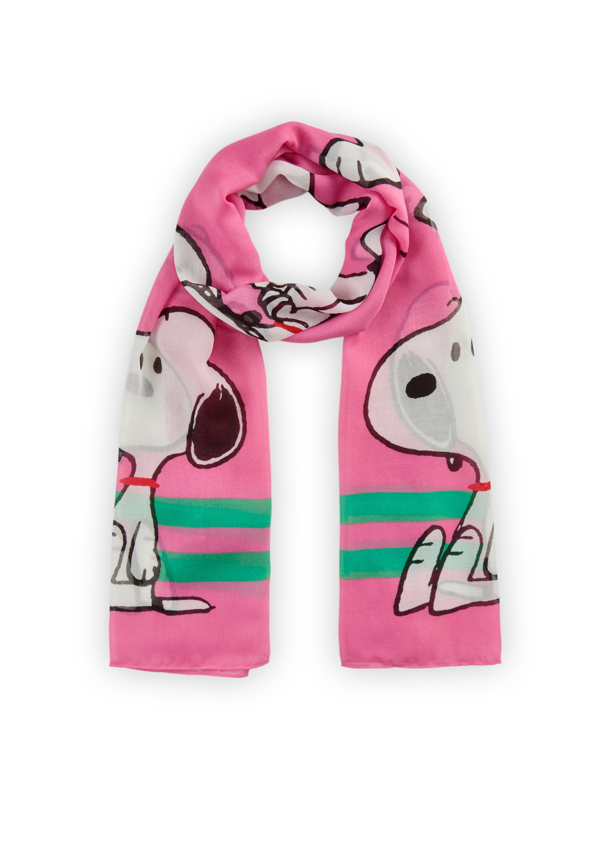 Peanuts™ Schal aus recyceltem Polyester mit Snoopy-Motiven