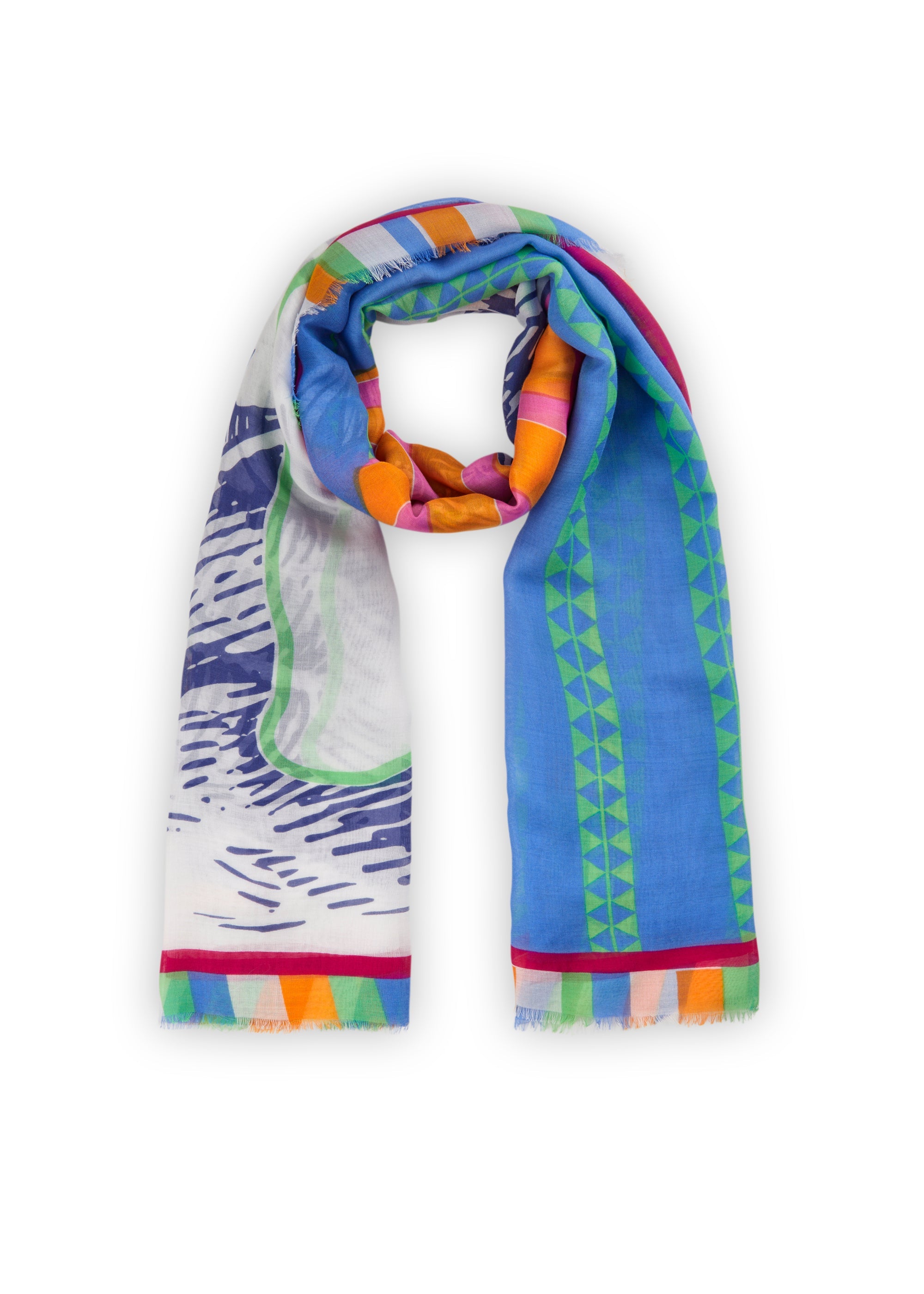 Schal aus softem Viskose-Mix mit „LA DOLCE VITA“-Print
