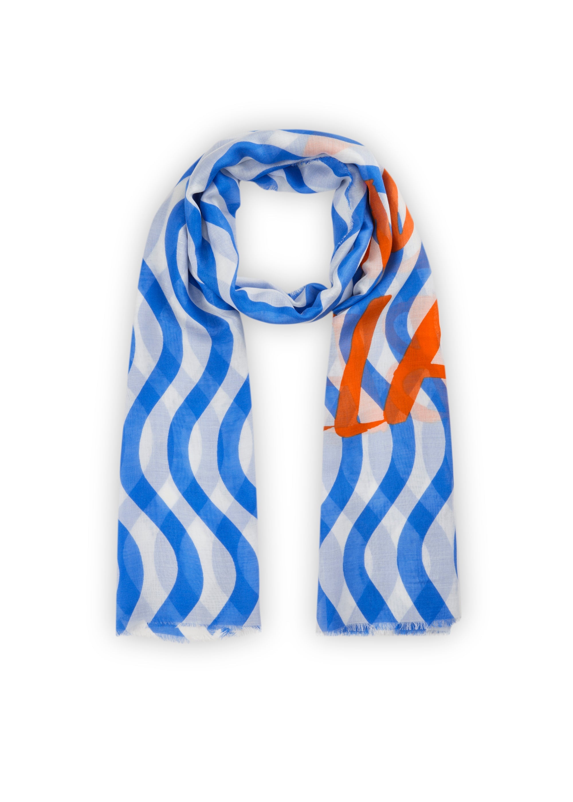 Schal aus softem Viskose-Mix mit „Ciao Bella“-Print