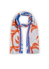 Schal aus Organic Cotton mit Palmen-Print