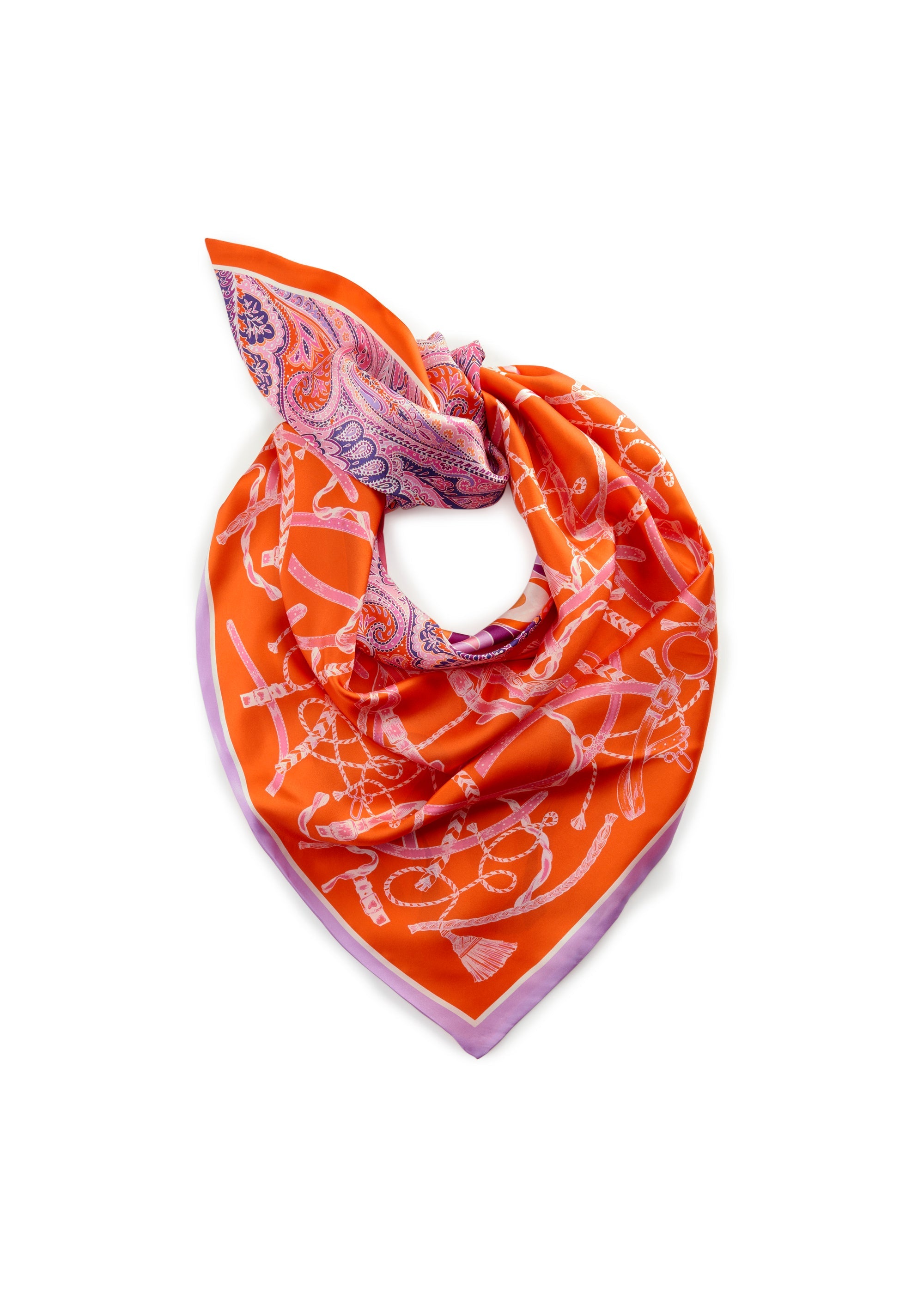 Premium Dreieckstuck aus reiner Seide im Pattern-Mix