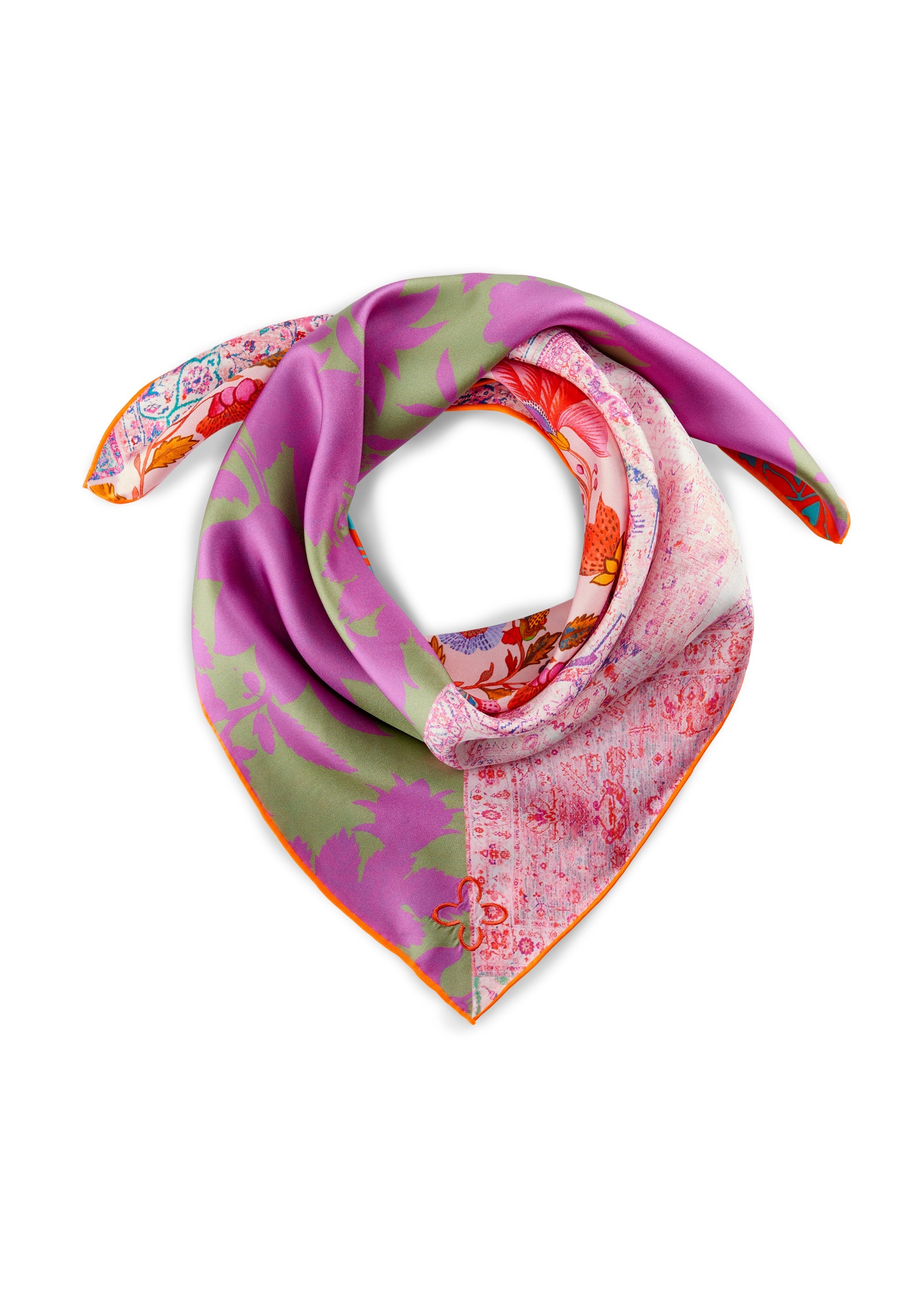 Großes Premium Nickituch aus reiner Seide im Pattern-Mix
