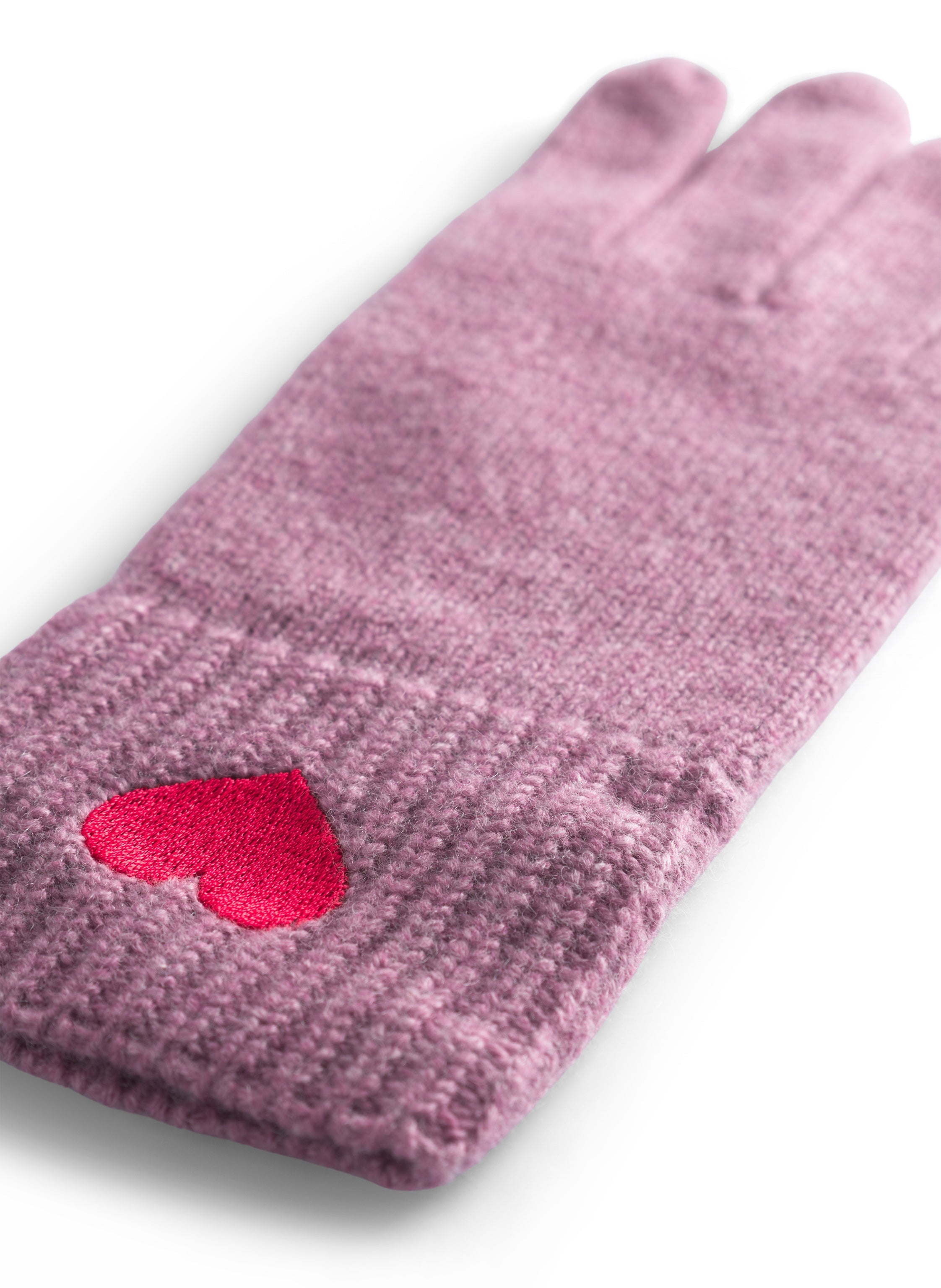 Premium Strickhandschuhe aus Wolle & Kaschmir mit Herzmotiv