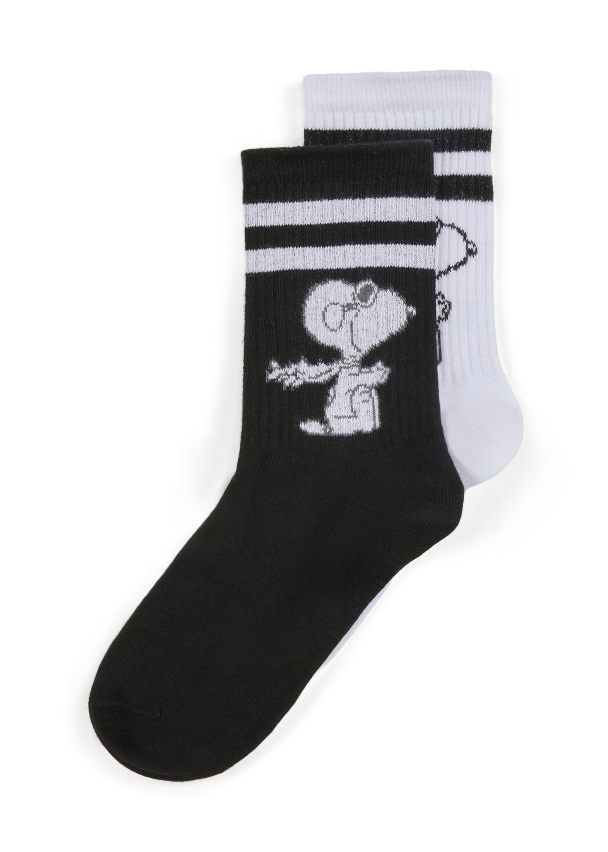 2 Paar Peanuts™ Socken aus Baumwoll-Jacquard mit Snoopy-Motiven