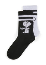 2 PAAR JACQUARD SOCKS COTTON  MIX SNOOPY ALL OVER