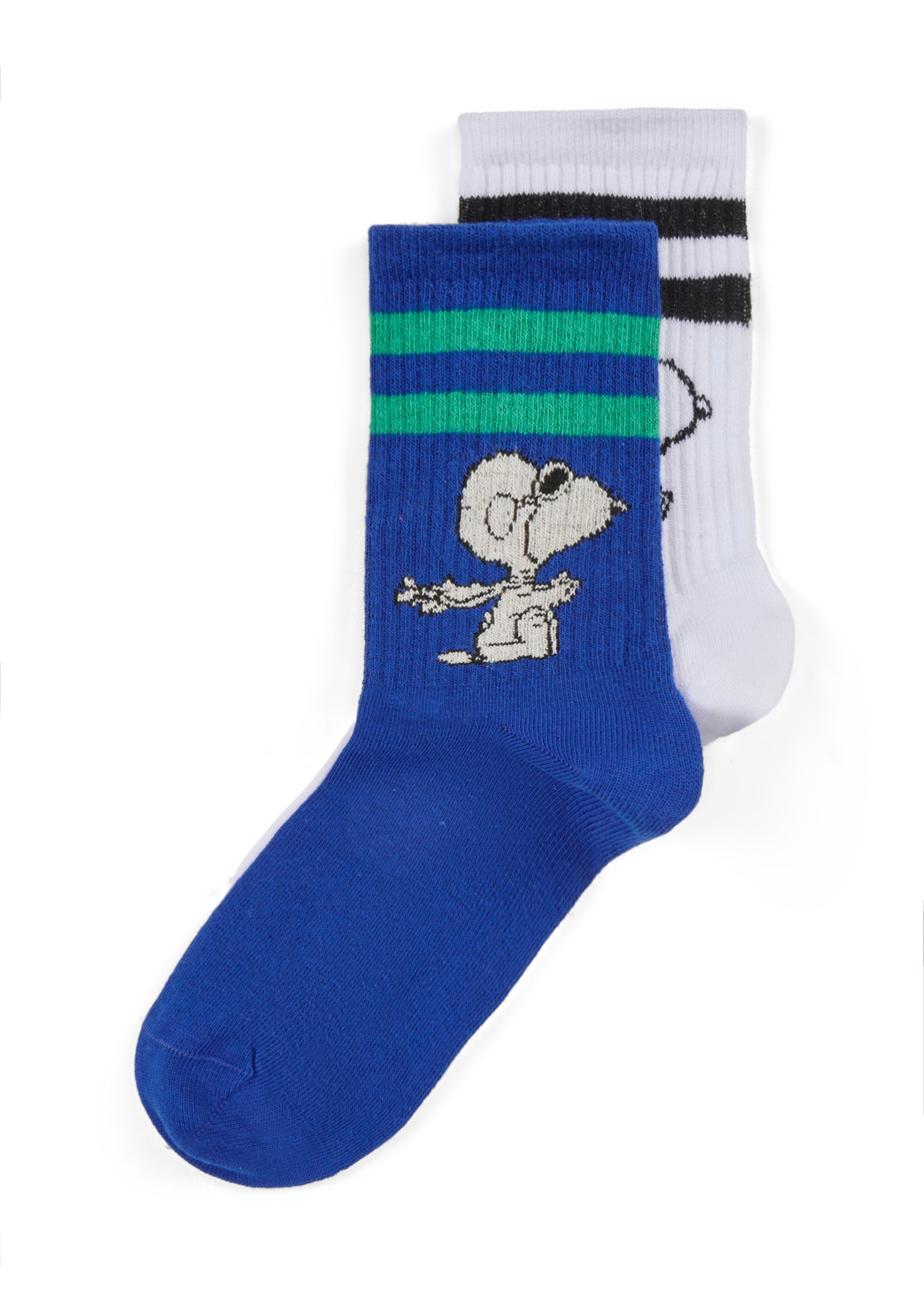 2 Paar Peanuts™ Socken aus Baumwoll-Jacquard mit Snoopy-Motiven