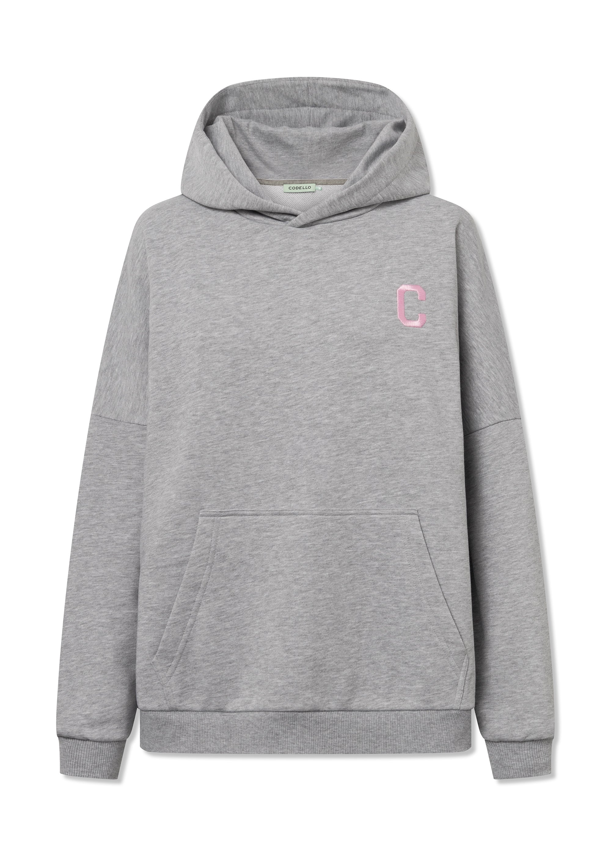 kuscheliger Hoodie aus Baumwollmischung mit HAPPY-HEART-Statement Druck