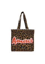 Shopper aus Baumwoll-Canvas mit Leo-Muster