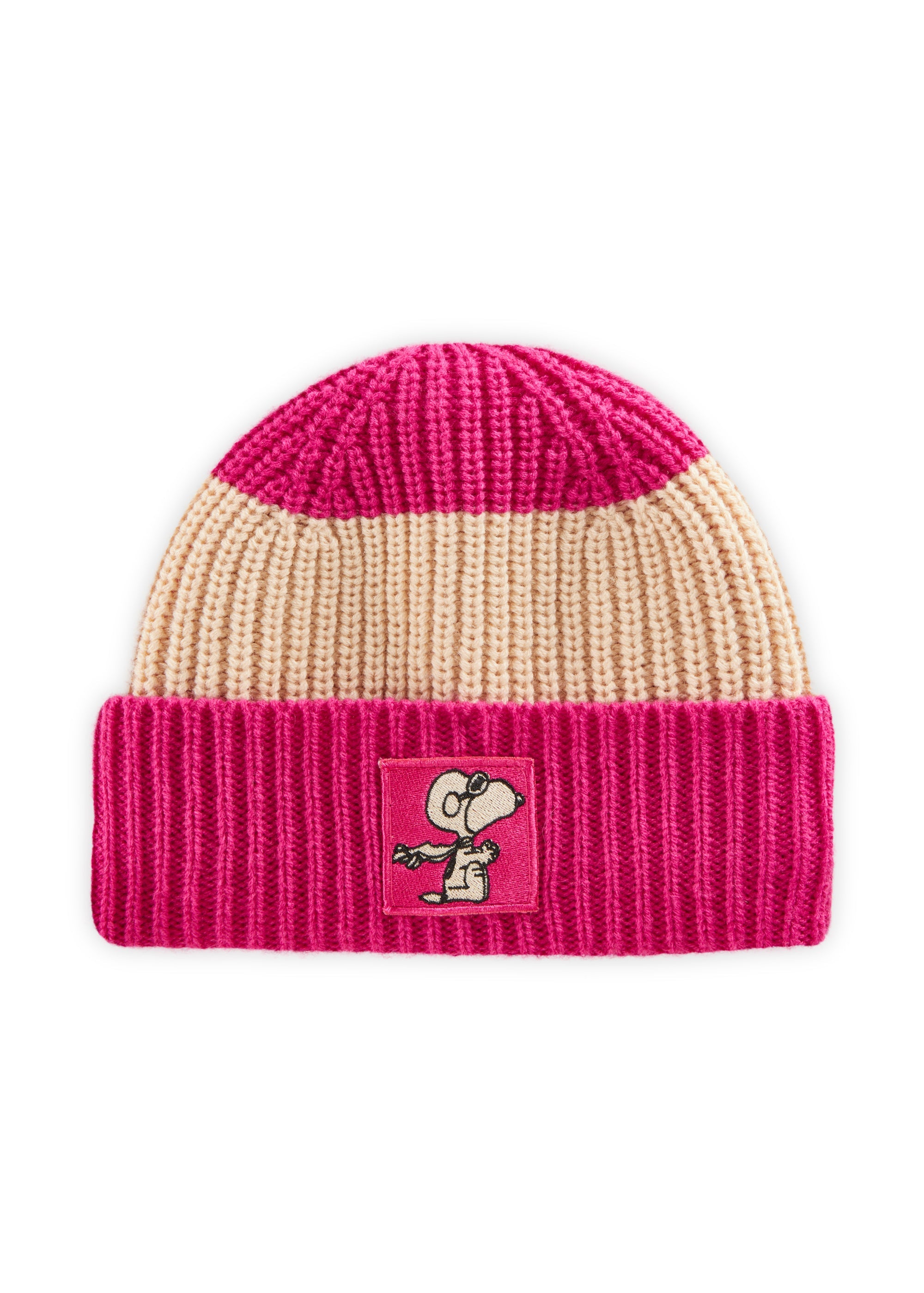 Peanuts™ Mütze in weicher Wollmischung aus Rippenstrick
