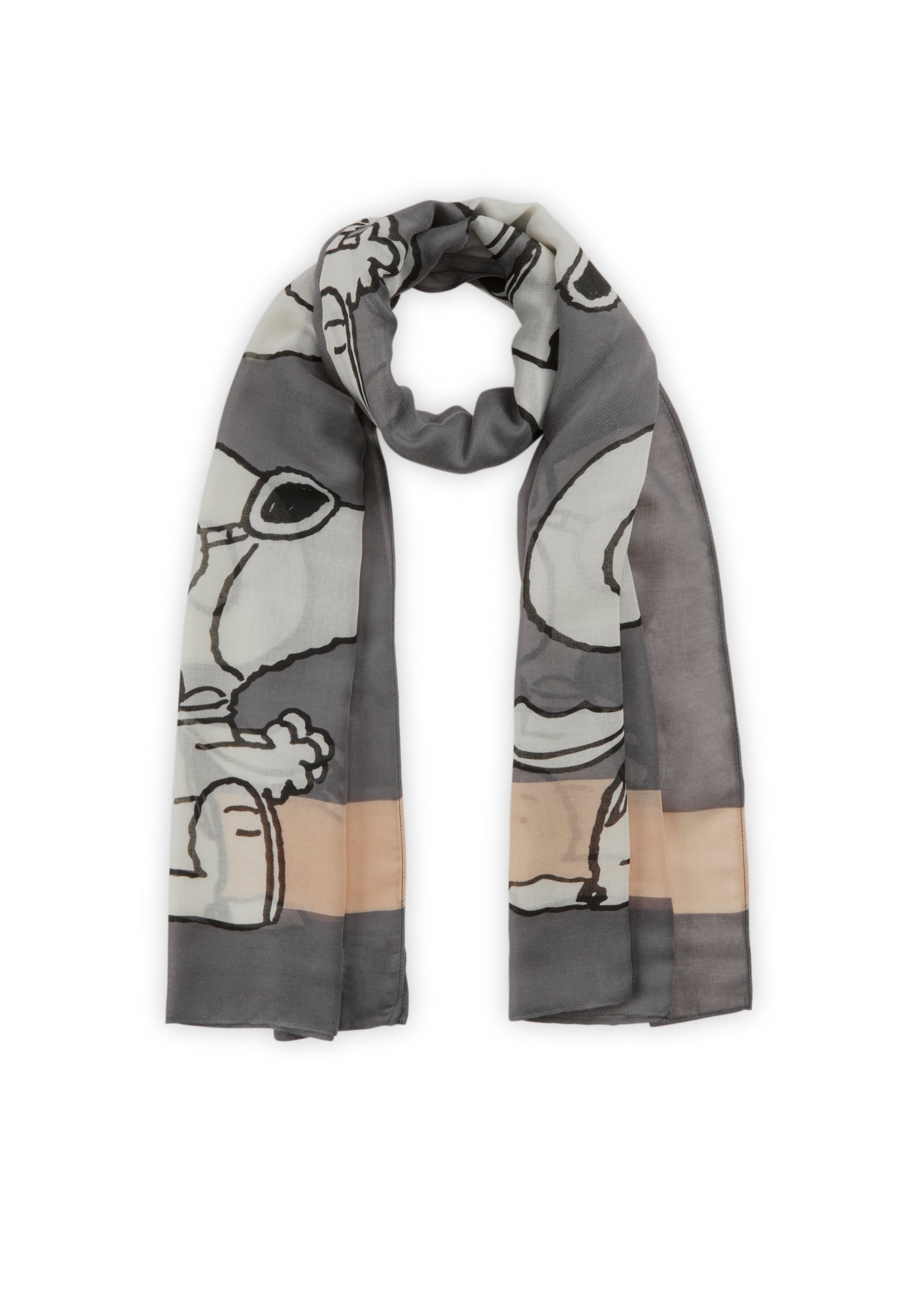 Peanuts™ Schal aus recyceltem Polyester mit Snoopy-Motiven