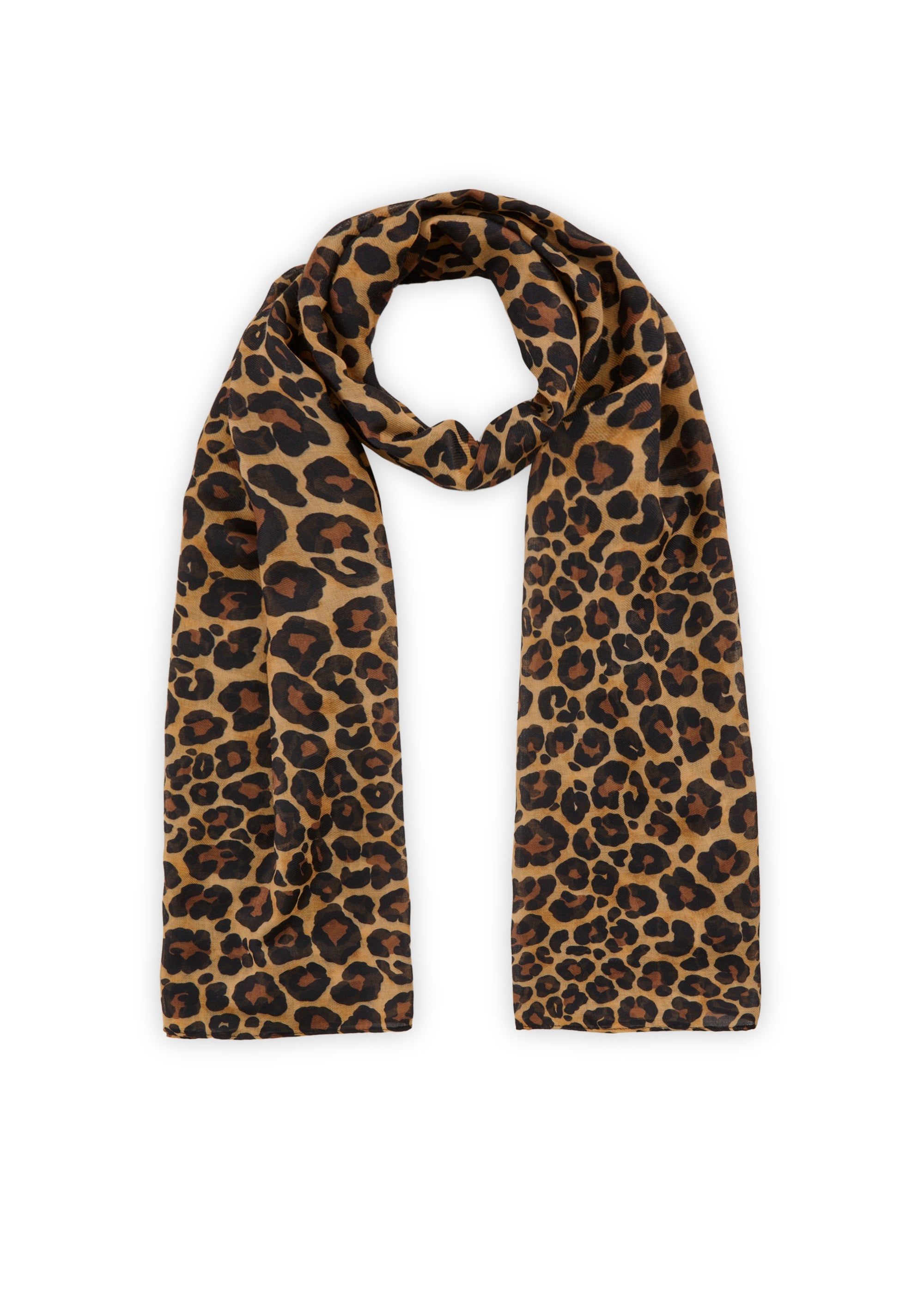 Schal aus recyceltem Polyester mit Leo-Muster