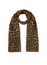 PRINTED SCARF POLYESTER LEOPARD