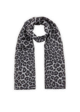 PRINTED SCARF POLYESTER LEOPARD