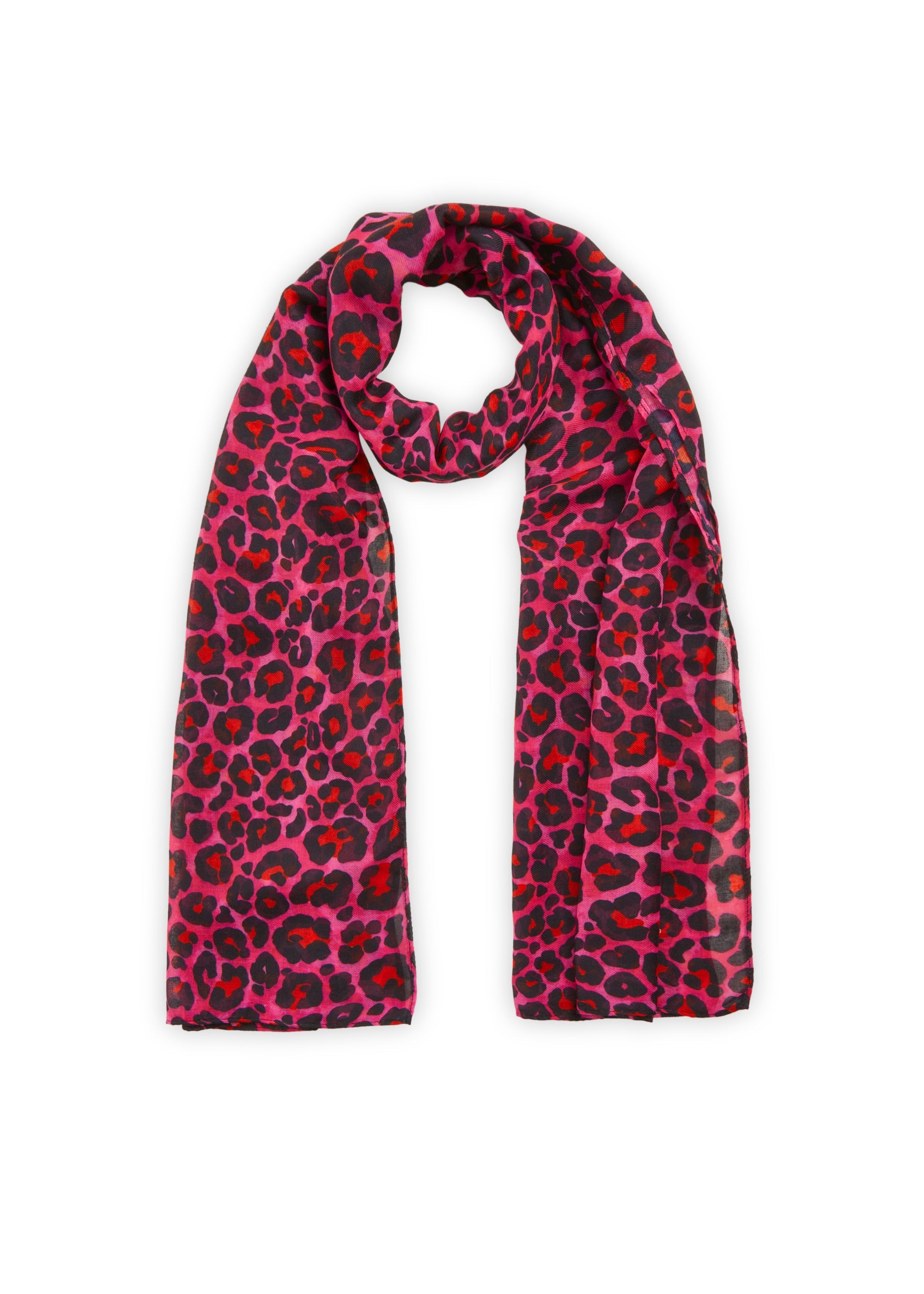 Schal aus recyceltem Polyester mit Leo-Muster