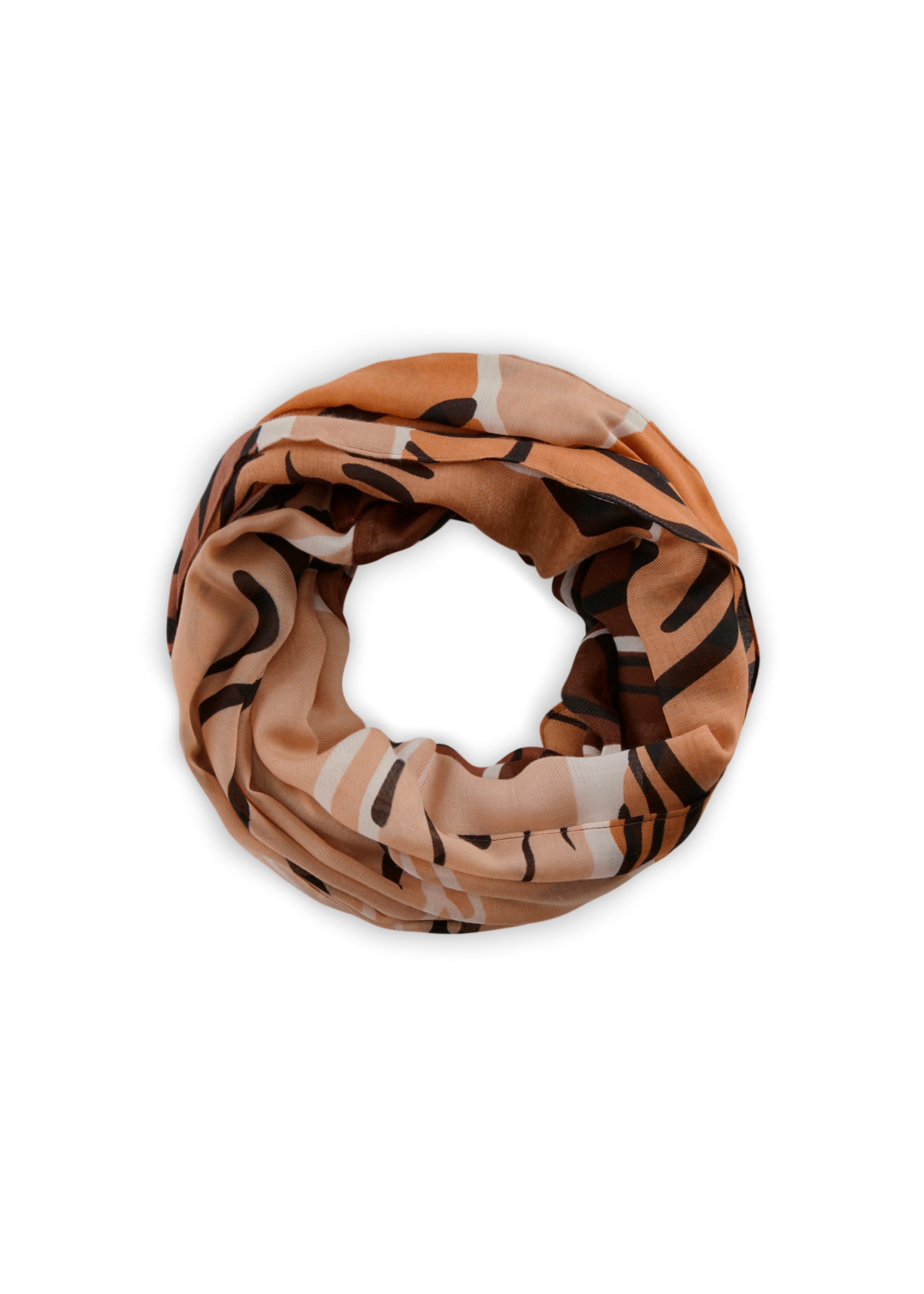 Loop aus recyceltem Polyester mit Tigerkopf-Motiven
