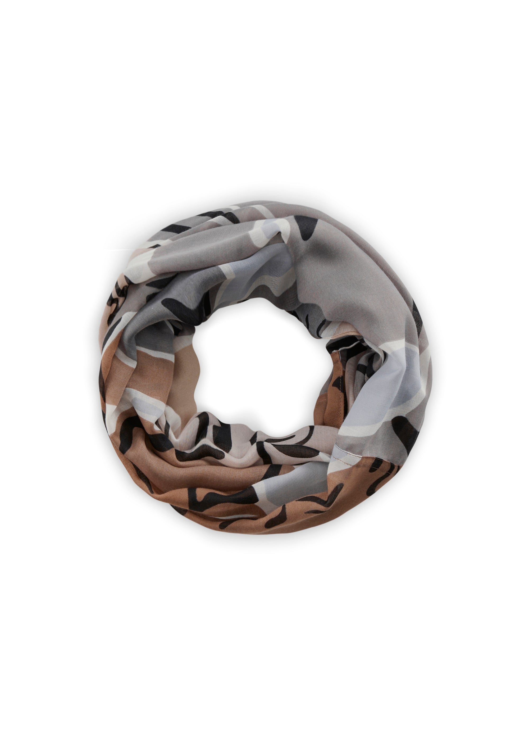 Loop aus recyceltem Polyester mit Tigerkopf-Motiven
