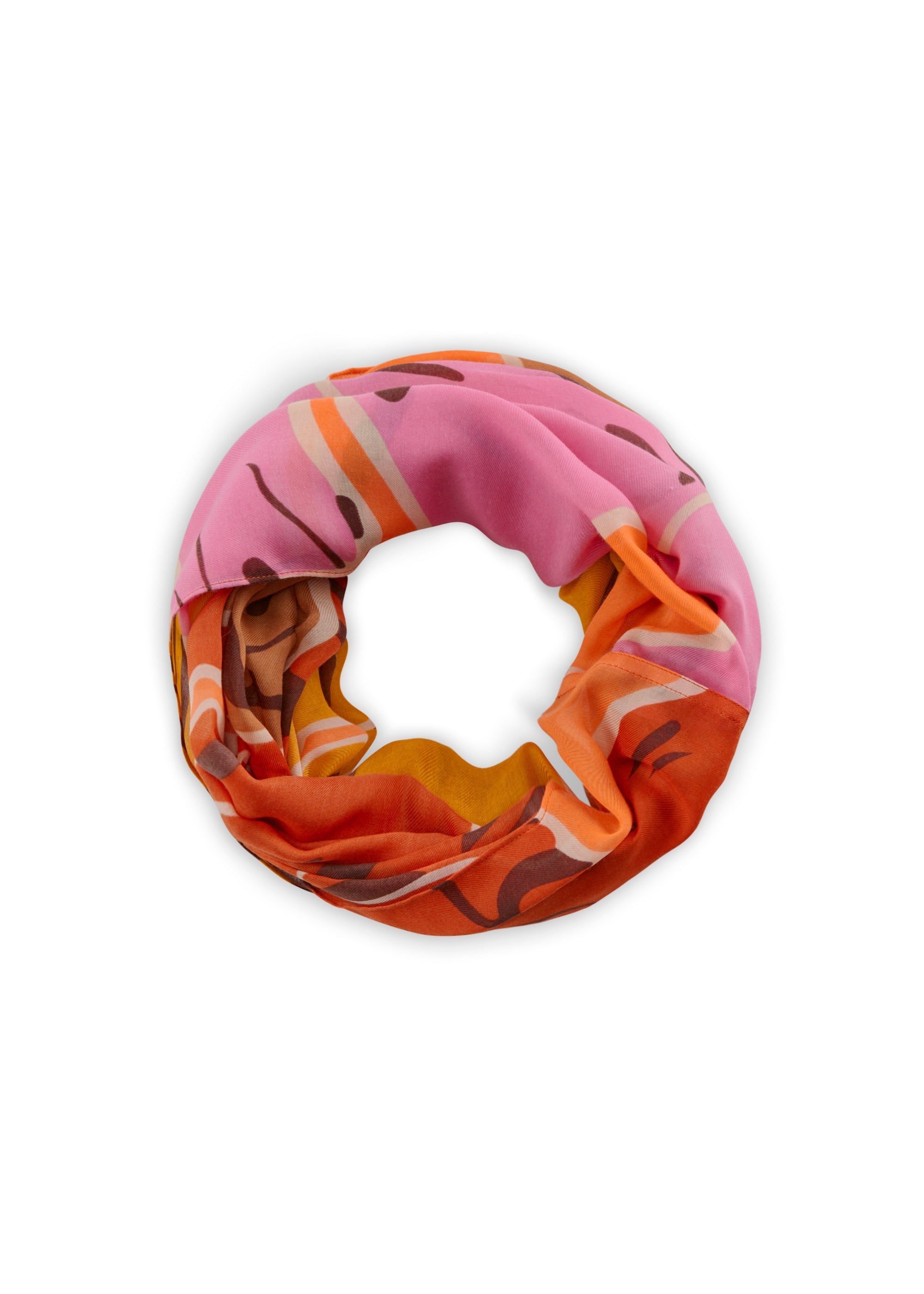Loop aus recyceltem Polyester mit Tigerkopf-Motiven
