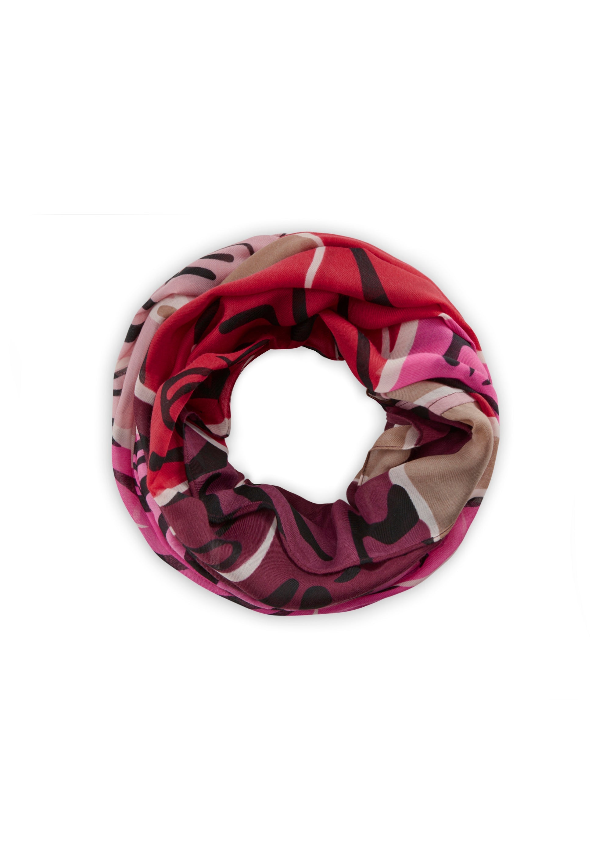 Loop aus recyceltem Polyester mit Tigerkopf-Motiven