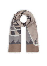 PRINTED SCARF POLYESTER/VISCOSE TIGER