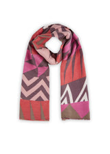 PRINTED SCARF POLYESTER/VISCOSE GRAPHIC MIX