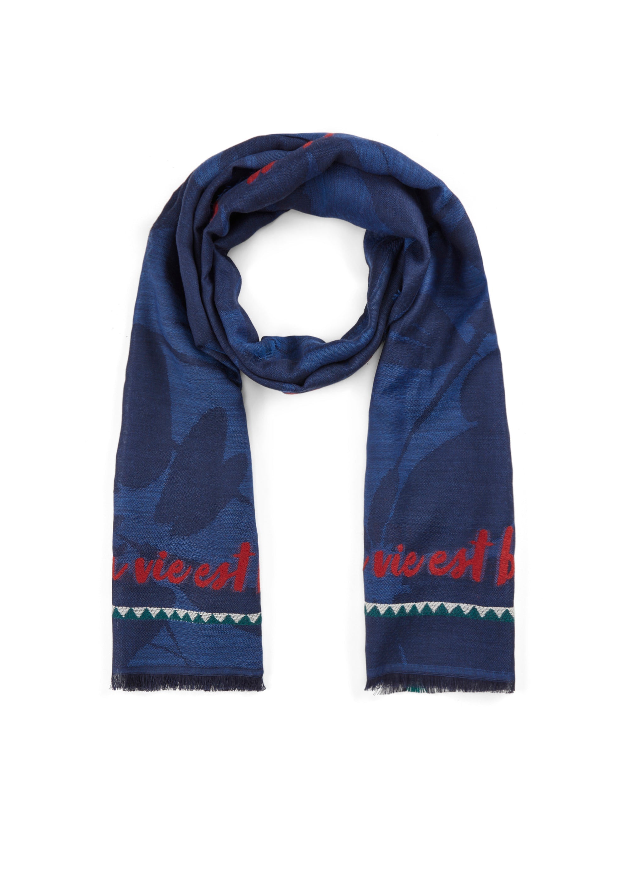 Jacquard-Schal mit gewebtem Blumenmuster