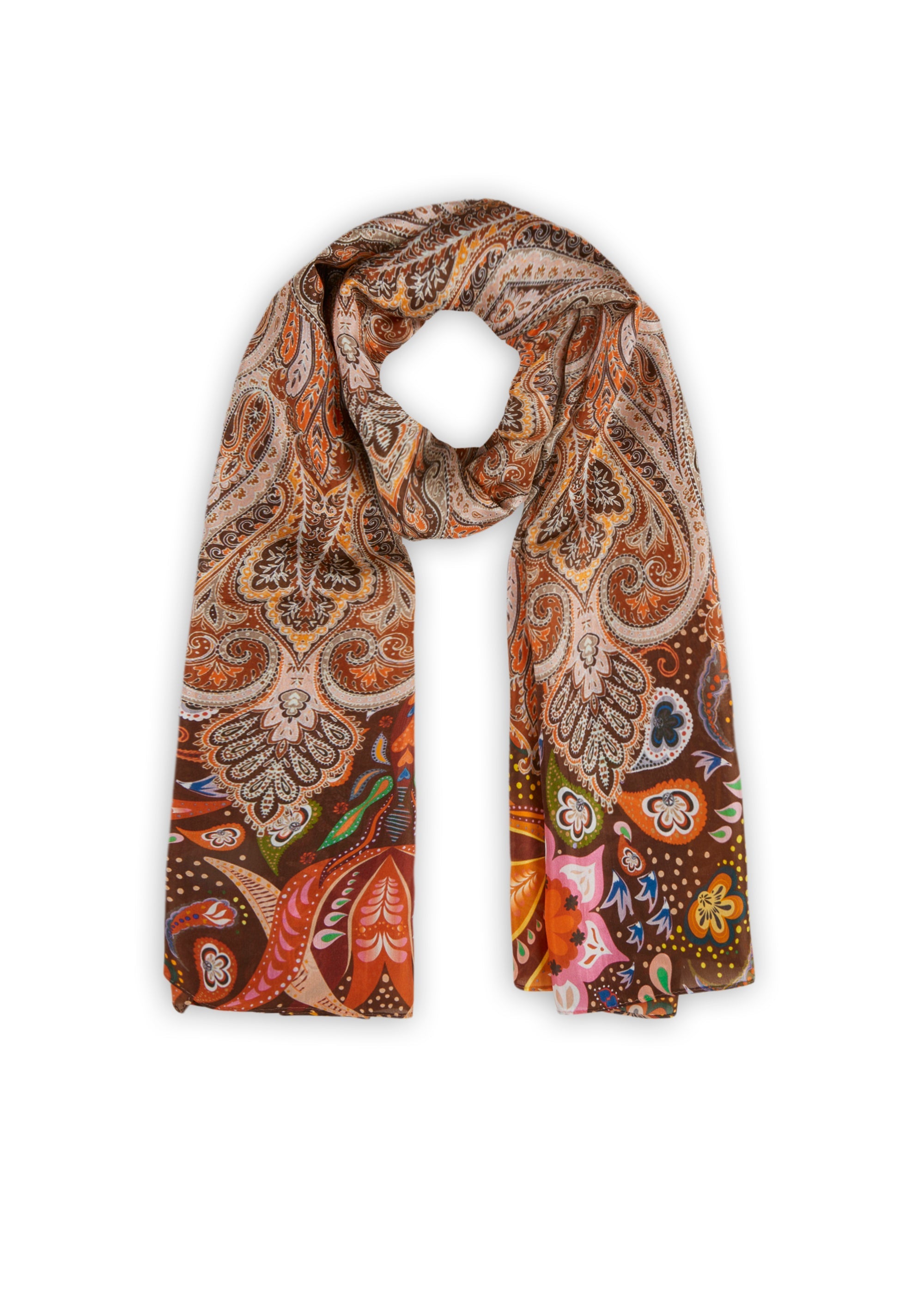 Premium Schal aus reiner Seide mit Paisley-Muster
