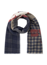 Peanuts™ Schal mit Karo-Mix und Snoopy-Motiv