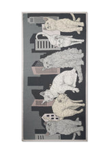 Statement Schal mit verspielten „Katzen City Stroll“-Motiv