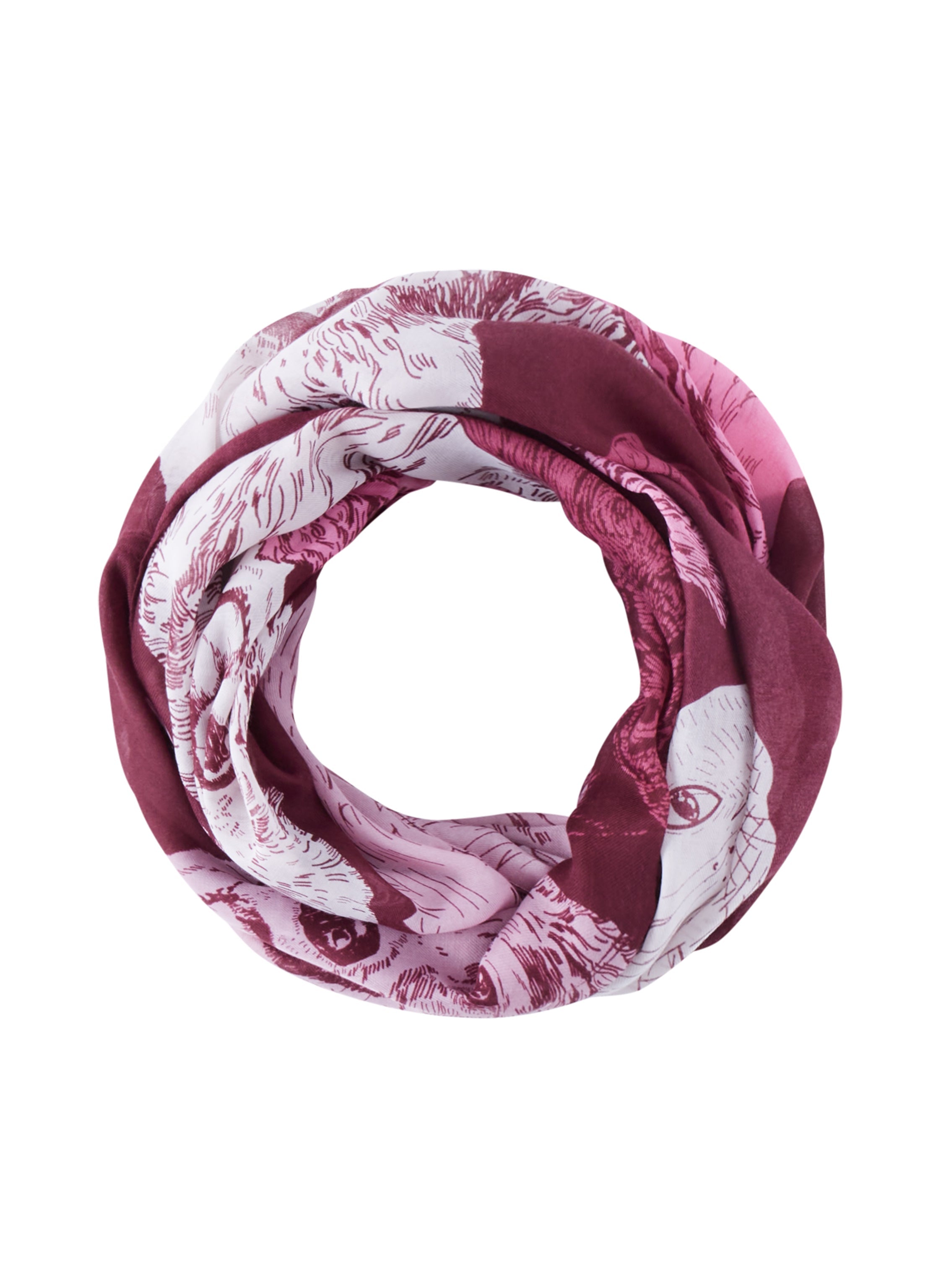 Loop aus recyceltem Polyester mit Hunde- und Katzenmotiv