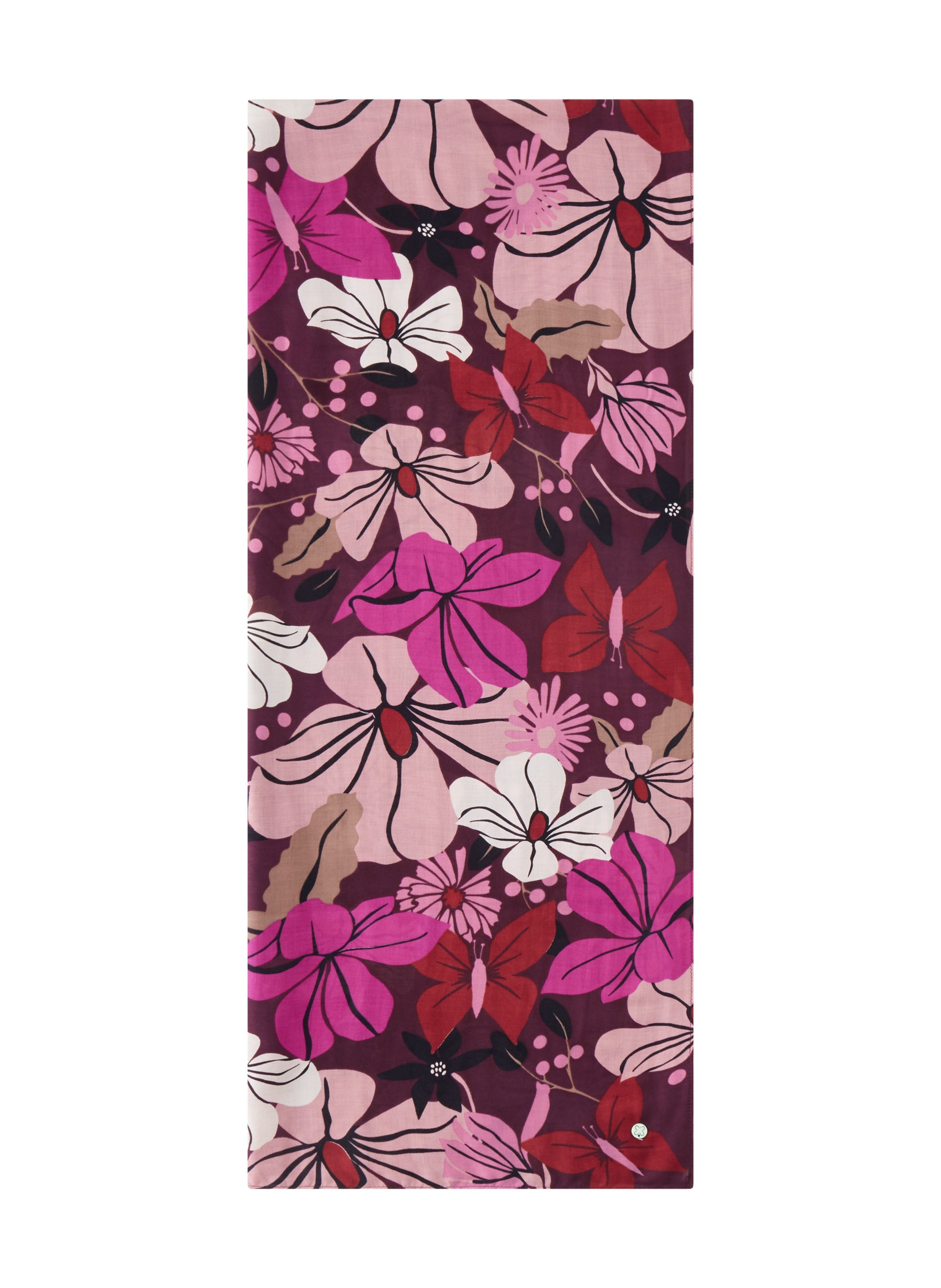Schal aus Viskose mit Blumenmuster