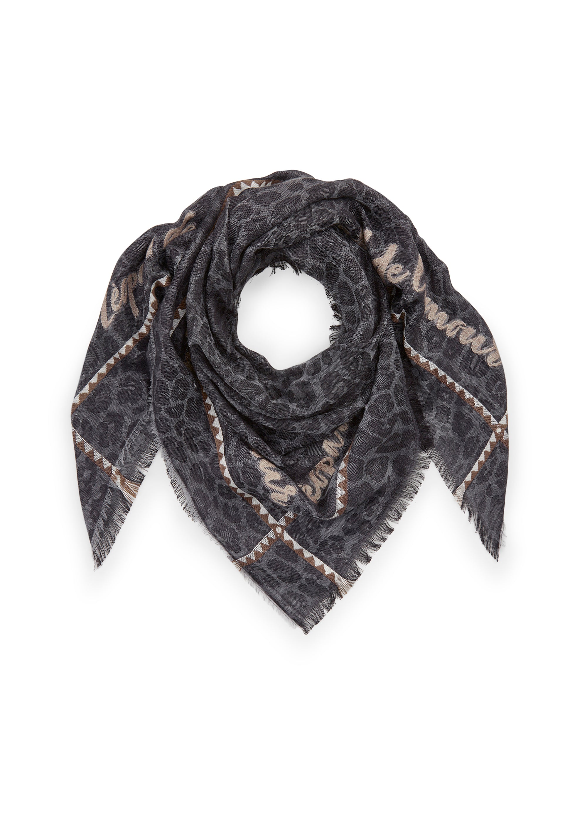 Jacquard-Tuch mit gewebtem Leo-Muster