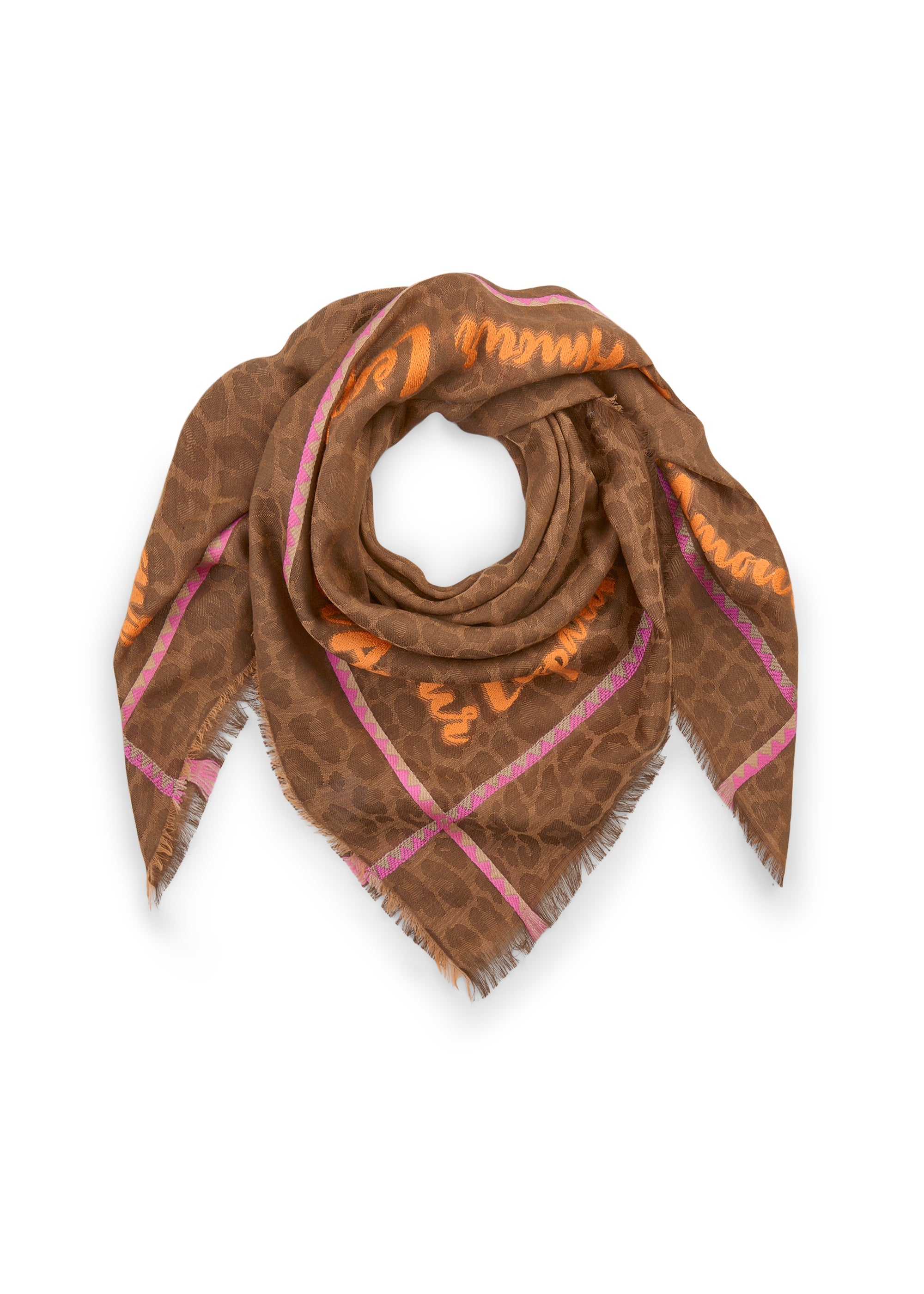 Jacquard-Tuch mit gewebtem Leo-Muster