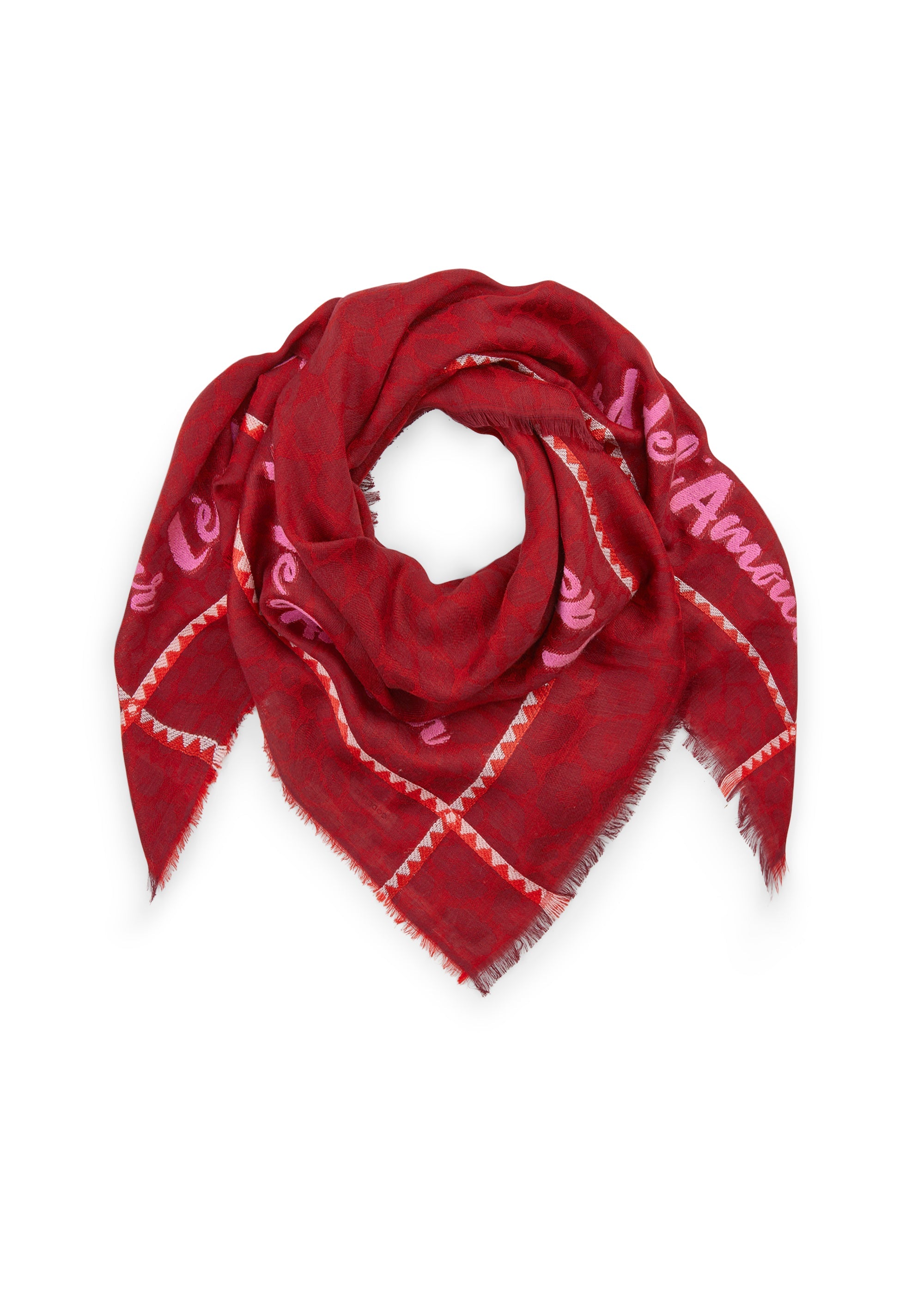 Jacquard-Tuch mit gewebtem Leo-Muster