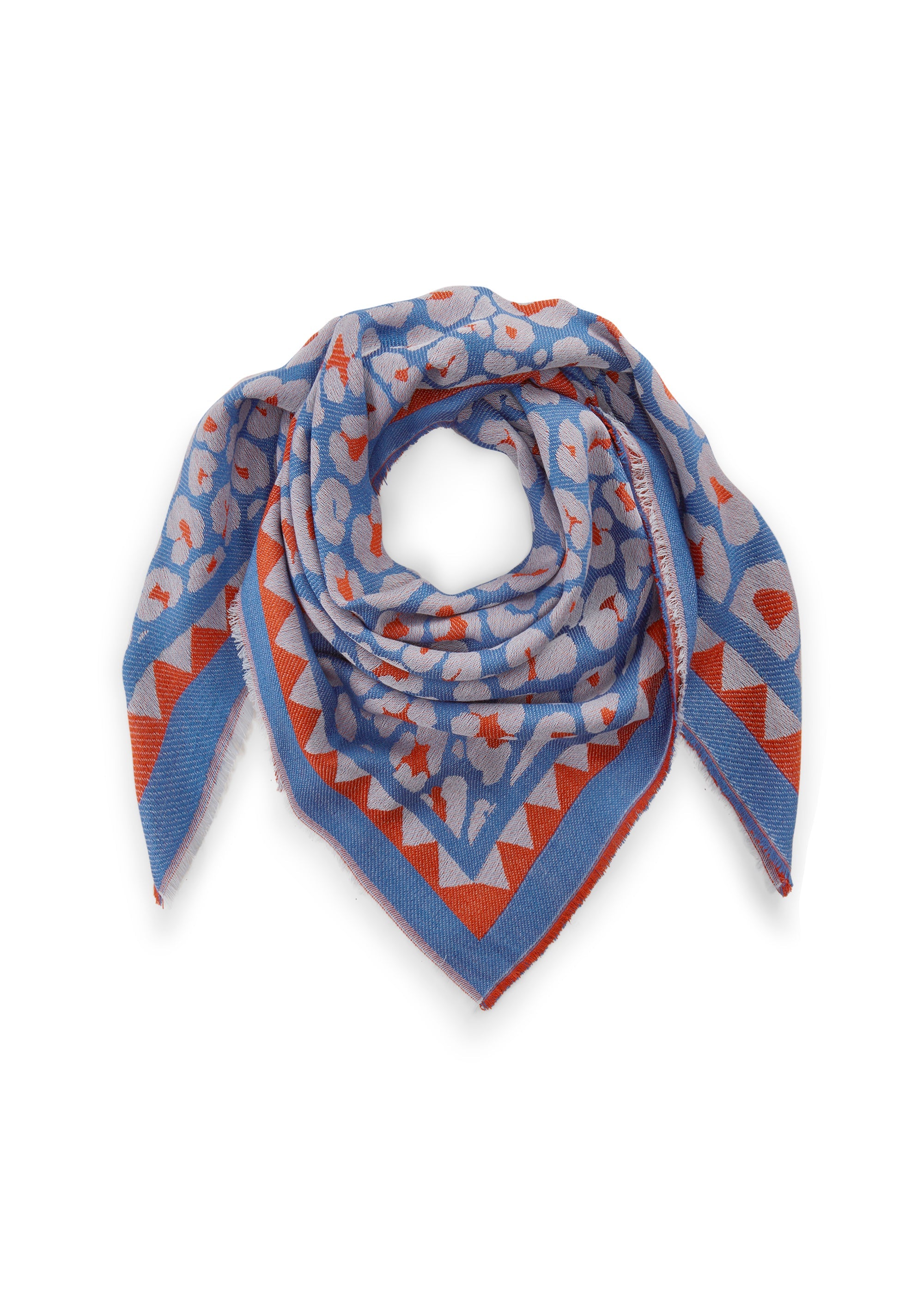 Beidseitig tragbares Jacquard-Tuch mit Leo-Muster