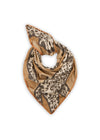 PRINTED TRIANGLE POLYESTER/VISCOSE LEOPARD