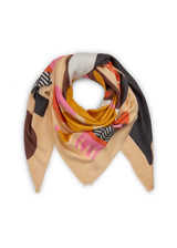 PRINTED SQUARE POLYESTER/VISCOSE HORSE